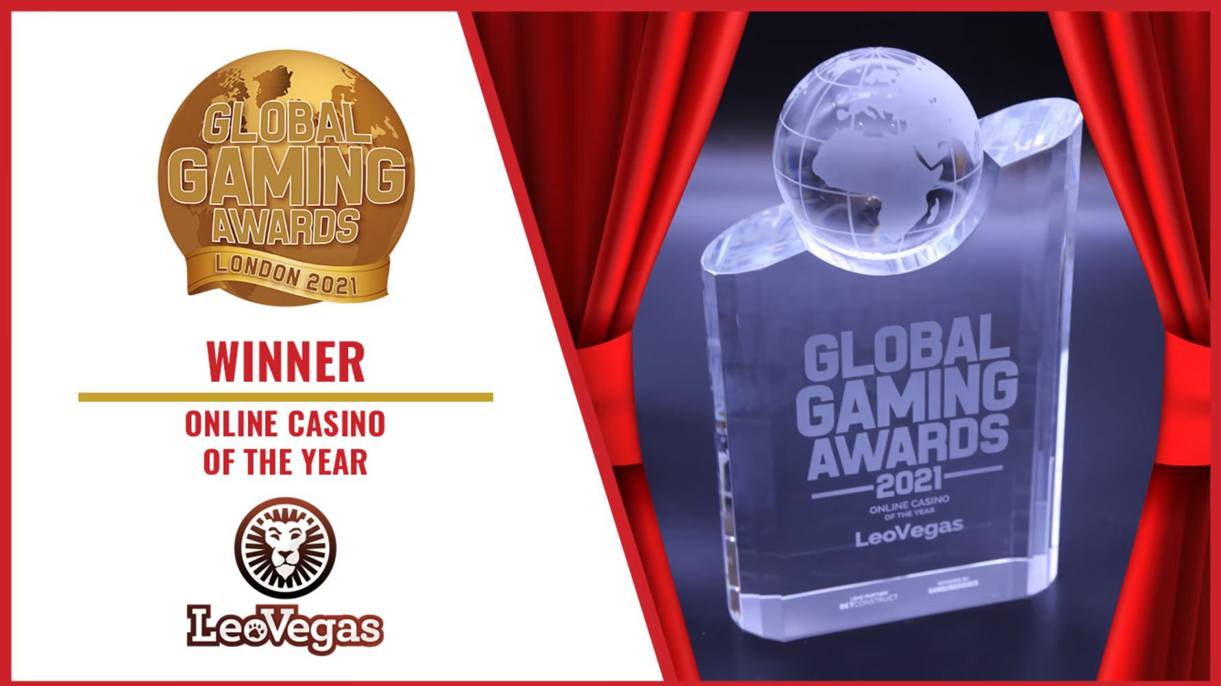 LeoVegas Online Casino of the year 2021